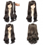 Animem&auml;ng Fate/Stay Night Rin Tohsaka pikk lokkis pruun hobusesaba kuumakindel juustele Cosplay kost&uuml;&uuml;mparukas One Size pruun