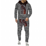 3D Dragon Printed Meeste dressipluus, kapuuts Meeste Loomade Spordidress/Pullover/Jakk/P&uuml;ksid Spordir&otilde;ivad Kevad-s&uuml;gis meeste &uuml;likond XL