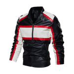 Meeste mootorratta nahkjakk vabaaja soe fliis Biker Bomber PU jope Meeste tuulekindel talvine vintage mantel 4XL valge