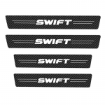 4 pieces of car threshold carbon fiber scratch resistant protective stickers for Suzuki Swift waterproof decals car 4Pcs Swifts