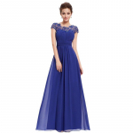 Naiste suvekleit Elegantne &otilde;huke pitsiline pikk peokleit Pulmakleit pruutneitsile Maxi kleidid XL sinine