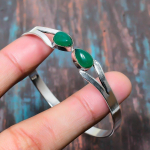 Roheline Oon&uuml;ksist v&auml;&auml;riskivi 925 Sterling h&otilde;be k&auml;sitsi valmistatud imeline reguleeritav k&auml;ev&otilde;ru Adjustable roheline