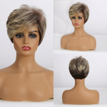EASIHAIR l&uuml;hikesed sirged parukad Platinum Blonde Ombre s&uuml;nteetilised juuste parukad naistele Natural Futura Hair igap&auml;evased parukad kuumakindlad