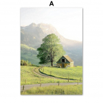 Sidruni p&auml;evalillepuu m&auml;gi kaelkirjak karu lind seinakunst l&otilde;uendi maalimine plakatid ja v&auml;ljatr&uuml;kid seinapildid elutoa kaunistamiseks A4 21X30cm No Framed