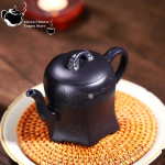 Hiina teekannide kollektsiooni kivikollane materjal Yubi Chengshui k&auml;sitsi valmistatud teekann Yixing purpurne savikann Pu'er 290ml 1pcs China