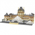 3377tk Pariisi Louvre'i muuseum 3D mudel Ehitusklotsid Maailma arhitektuur Mini isetegemine Teemantmikroplokid Tellised M&auml;nguasjad lastele