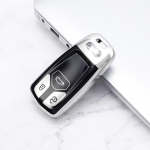 Pehme TPU auto kaugjuhtimispuldi v&otilde;tme&uuml;mbrise kate A1 A3 A4 B9 A5 A6 Q3 Q5 4M Q7 TT TTS RS kupee kaitsme hoidiku puldi tarvikud punane