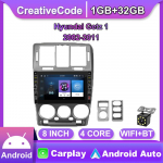 8-tolline WIFI autoraadio stereo multimeedia jaoks Hyundai Getz 1 2002-2011 koos nupu nupuga Android 2Din GPS Navi Carplay Auto 2+32GB 1+32GB