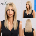 ALAN EATON Ombre tumepruunid s&uuml;nteetilised juuste parukad pikkade tukkidega naturaalne kihiline parukas naistele igap&auml;evane Cosplay