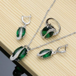 Naturaalne m&uuml;stiline vikerkaare kuubiktsirkooniumoksiid 925 h&otilde;bedast ehtekomplekt naistele pulmak&otilde;rvar&otilde;ngad/ripats/kaelakee/s&otilde;rmused 8