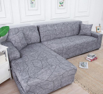 Prinditud L-kujulised diivanikatted elutoa diivanikaitse jaoks tolmuvastased elastsed venivad katted nurgadiivani katte jaoks S (90-140cm) 1PC