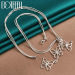 Snake Chain Butterfly kaelakee h&otilde;bedane kingitus romantilised ehted 48cm