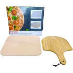 Ristk&uuml;likukujuline pitsakivi ahjus k&uuml;psetamiseks ja BBQ-grillimiseks pitsakoorega, eriti suur 15 x 12  cordieriidist k&uuml;psetuskivi