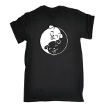 Funny Tee Unisex T-s&auml;rk Mood Riietus T-s&auml;rgid Ying Yang Dog S