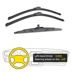 3TK Ford Fiesta 5 MK5 luukp&auml;ra 2003-2008 22 +16 +11  eesmised tagumised klaasipuhastid esiklaas esiklaasi aknal&otilde;ikuri tarvikud 2005 2006 2007 2008