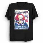 Pennywise Unisex T-s&auml;rk Stephen Kingi raamatus&otilde;ber jube armas Goth It Evil Clown Vintage Halloween Horror Unisex T-s&auml;rk S