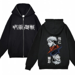 Anime Gojo Satoru Pusad Jujutsu Kaisen T&otilde;mblukuga jakid Gojo Pusad &Otilde;hukesed Fliisist Pusad Lukuga Y2K Pusad Anime Kampsunid 2XL