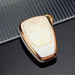 Uus Tpu auto kaugjuhtimispuldi v&otilde;tmekorpuse katete kate Jeep Wrangler Compass Patriot Liberty Chrysler 300 PT Dodge JCUV Caliber jaoks Key Case valge