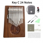 Hluru Professionaalne Kalimba 34 Klahvid Must P&auml;hkel Toon Klahv B / C P&ouml;idla klaver 24 Klahvid Puidust t&auml;is Solid Kalimba Heli Auk puudub Mbira h&otilde;be