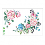 Akvarell lilleline WC-kleebis Eemaldatav isekleepuv veekindel PVC-vannitoa seinakunsti kaunistuskleebis Kodutarbed Flower