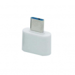 C-t&uuml;&uuml;pi minimobiiltelefoni isase-USB-i OTG-adapteri muunduri pistik valge