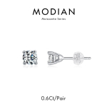 Modian Moissanite 1CT 2CT D V&auml;rv VVS1 EX Luksuslikud k&otilde;rvar&otilde;ngad 925 Sterling Silver S&auml;delevad K&otilde;rvar&otilde;ngad Naistele Pulmaehted 0.6CT h&otilde;be