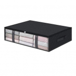 Kodu kokkupandav voodialune suur mahutavus l&auml;bipaistva aknaga veekindel tolmukindel tugevdatud k&auml;epidemega hoiukott hall