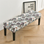 Lilletr&uuml;kiga pingi kate S&ouml;&ouml;gitoa veniv spandex klaveritabureti katted Ristk&uuml;likukujuline voodi pikk tabureti kate M&ouml;&ouml;bel Kodusisustus