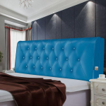 Nahast peatsi kate King-suuruses, kohandatud suure elastse t&auml;idisega peatsipadi, pestav riidest voodipeakate 180x58x10cm sinine