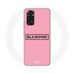 Coque pour Xiaomi Redmi Note 11 4G Blackpink Groupe de K-pop Logo Fond Rose