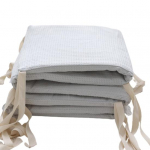 V&auml;ikelapse v&otilde;revoodi pehme tekstuuriga eemaldatav pestav &uuml;hes t&uuml;kis beebivoodi kaitseraua padi kodu jaoks 120cm hall