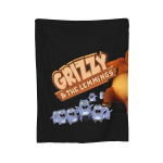 Naljakas Grizzy ja Lemmings multifilmitegelase tekk Flanell-tekk voodi kate Elutoa piknikureisi kodudiivan 75x100cm 30x40in