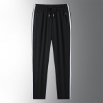 Suvised uued Loose Plus Fat Three Stripes Ice Silk p&uuml;ksid meestele ja naistele &otilde;hukesed elastsed kiirelt kuivavad vabaaja p&uuml;ksid 8XL