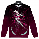 Naiste meeste Hazbin Hotel Animeprintiga kapuutsid &Uuml;markaelusega kapuutsiga kampsunid, meeste reisipullover, meeste &uuml;laosa t&auml;navar&otilde;ivad, v&auml;litreeningud XXL valge