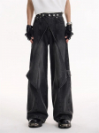 Ameerika Vintage K&otilde;rge V&ouml;&ouml;koht Disainiga Teksap&uuml;ksid Naiste Mood Vabaaja Lapitehnika L&otilde;dvad P&uuml;ksid Naiste High Street Ebakorrap&auml;rased Harajuku Cowboy P&uuml;ksid S must