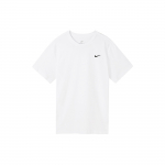Nike tikitud logoga &uuml;mmarguse kaelusega t-s&auml;rk meestele Valge BV0508-100 L