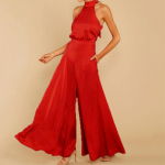 Naiste Euroopa ja Ameerika trendi Seksikas Slim Sling Jumpsuit Lahti vaba vabaaja Hawaii Resort Beach Jumpsuit L punane
