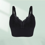 Aluspesu Naiste rinnahoidja suures suuruses 5XL Crop Top Seksikas Push Up Kleepuv pits N&auml;htamatu rinnahoidja Sensuaalne pesu 5XL must