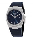 Tissot T-Classic PRX nahast rihm sinine numbrilauaga kvarts T137.410.16.041.00 100M meeste k&auml;ekell sinine