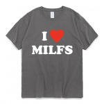 I Love MILFS I Heart Hot Moms Kirjatr&uuml;kiga T-s&auml;rgid Suvised Mehed Naiste L&uuml;hikeste varrukatega vabaaja T-s&auml;rk Harajuku Mood T-s&auml;rgid S