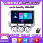 Juhtmeta autoraadio Carplay jaoks Honda Jazz City 2004-2007 Android Multimeedia Videopleier GPS Navigatsioon WIFI 2+32GB 1+16GB