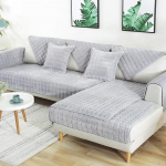 Diivanipadi pl&uuml;&uuml;s talvine paks libisemiskindel diivanipadi diivani r&auml;tik flanellpadi universaalne diivani kaunistus kate 90x240cm helehall v&auml;rv