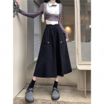 DX~~Kevad Uus T&ouml;&ouml;riietusstiilis Keskmise pikkusega Seelik Naiste Retro Kitsas A-l&otilde;ikeline Seelik One size must