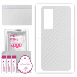 apgo Protective Skin Sticker for the back compatible with Vivo X60t, Wrap Film, Foil, Vinyl - Pattern Transparent Carbon