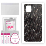 apgo Protective Skin Sticker for the back compatible with Samsung Galaxy Note 10 Lite, Wrap Film, Foil, Vinyl - Pattern Carbon Black Pixel