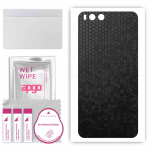 apgo Protective Skin Sticker for the back compatible with Xiaomi Mi 6, Wrap Film, Foil, Vinyl - Pattern Black Honeycomb