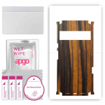 apgo kaitsev nahakleebis tagak&uuml;ljele ja k&uuml;lgedele, mis &uuml;hildub telefoniga Google Pixel 6 Pro, Full Wrap kile, foolium, vin&uuml;&uuml;l &ndash; muster Tigerwood