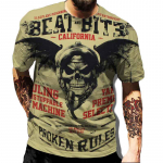 T-s&auml;rk meestele Retro Streewear Skull Print Hip Hop Meeste r&otilde;ivad Graafilised T-s&auml;rgid Harajuku Meeste l&uuml;hikeste varrukatega s&auml;rgid Trend Clothes M