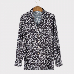 Meeste Mood Leopardimustriga Pikkade Varrukatega S&auml;rk Rev&auml;&auml;riga Vabaaja N&ouml;&ouml;pidega Slim &Uuml;laosa Klubipeo Isiksus T&auml;nav Hip-hop S&auml;rk S-3XL L must