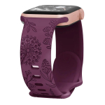 Silikoonrihm Apple Watchi rihma jaoks 49mm 45mm 44mm 42mm 41mm 40mm 40mm Graveeritud lilleline k&auml;ev&otilde;ru iwatch seeria 9 7 ultra 2 se 3 6 8 5 4 For 42mm 44mm 45mm